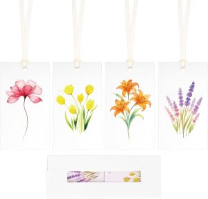 img-e951fe92d89777d152db 60 floral blank gift tags with ribbons.
